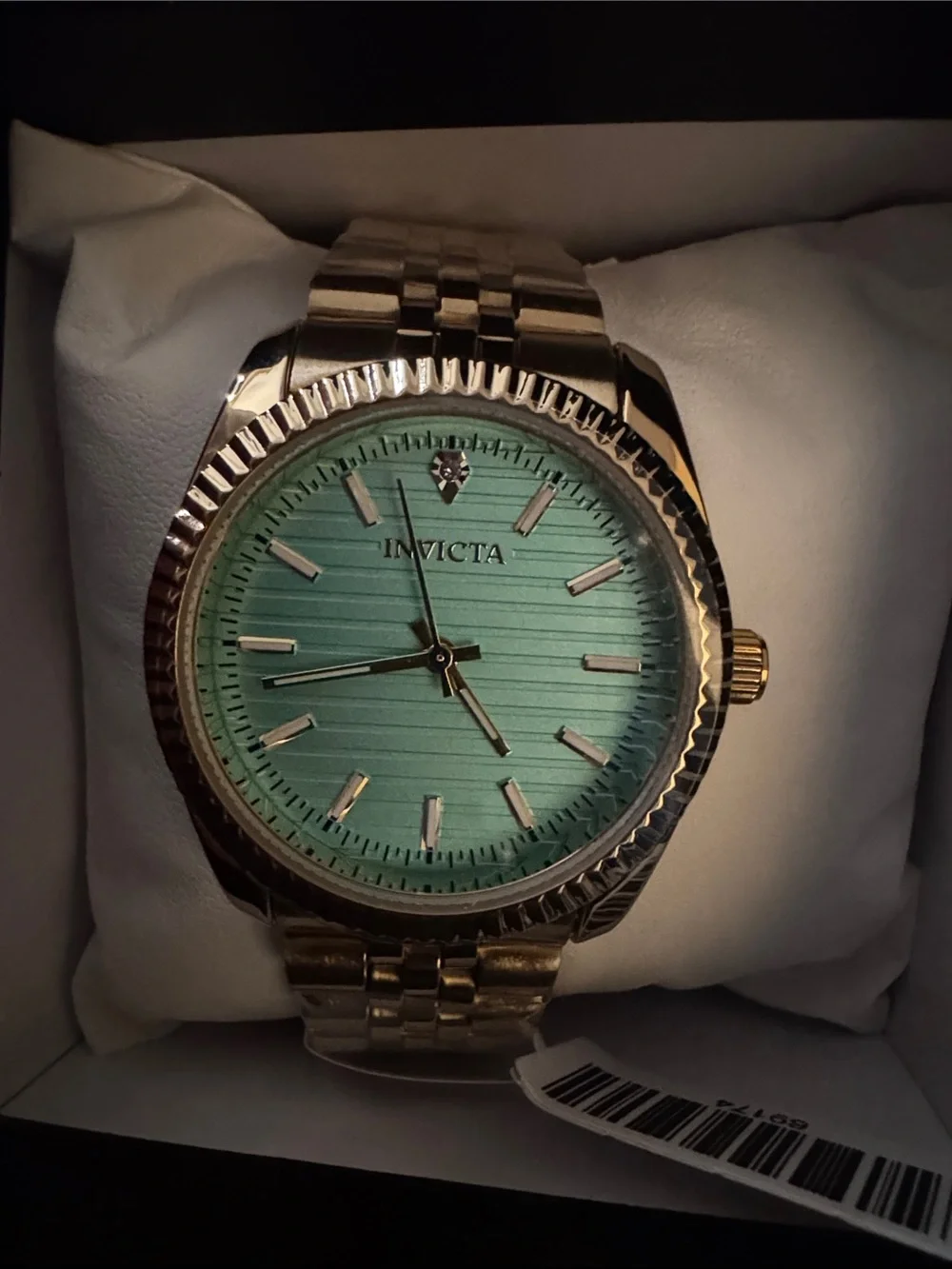 Invicta Celestial 69174 Men’s 36mm Gold Tone Turquoise Blue Dial Quartz Watch